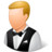 Occupations Waiter Male Light Icon